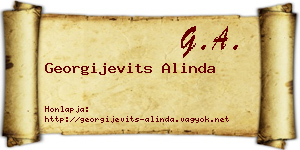 Georgijevits Alinda névjegykártya